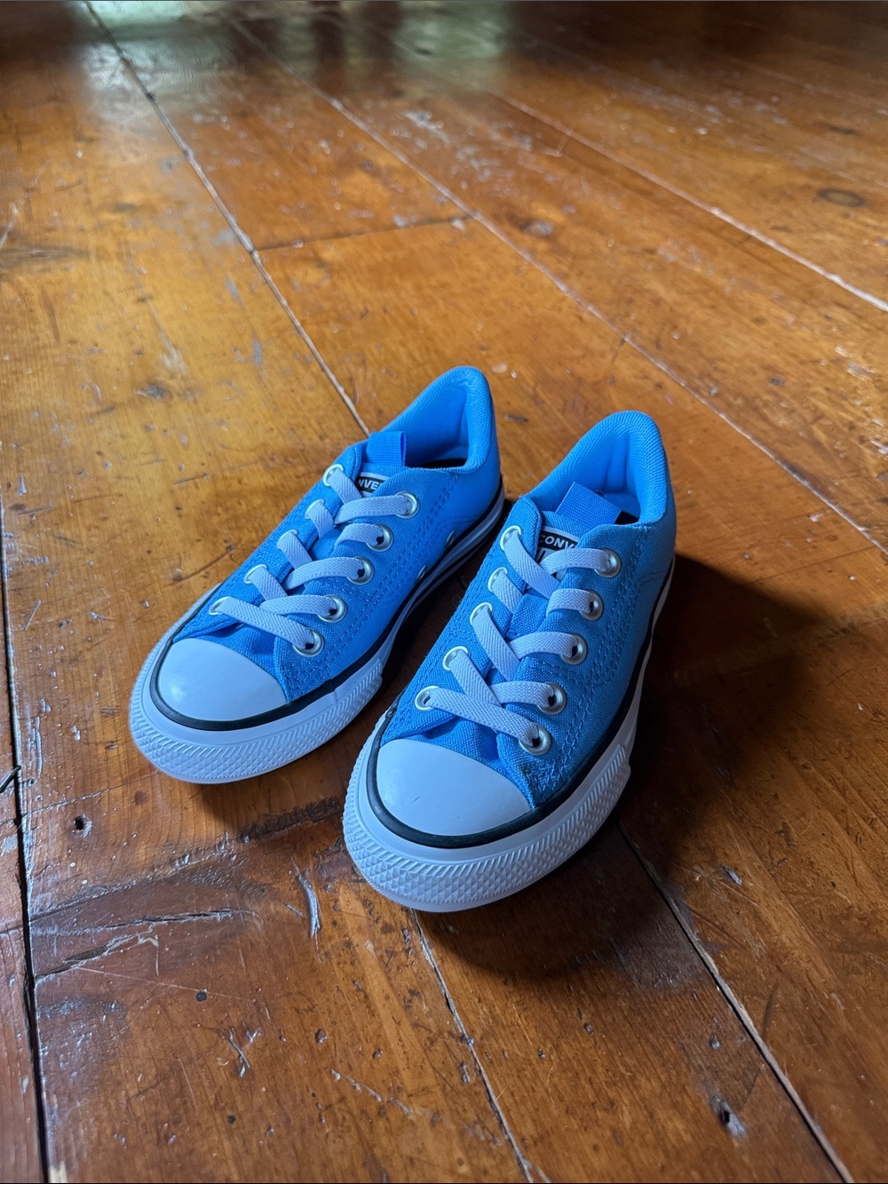 Converse Kids Bright Blue Canvas Low-Top Sneakers